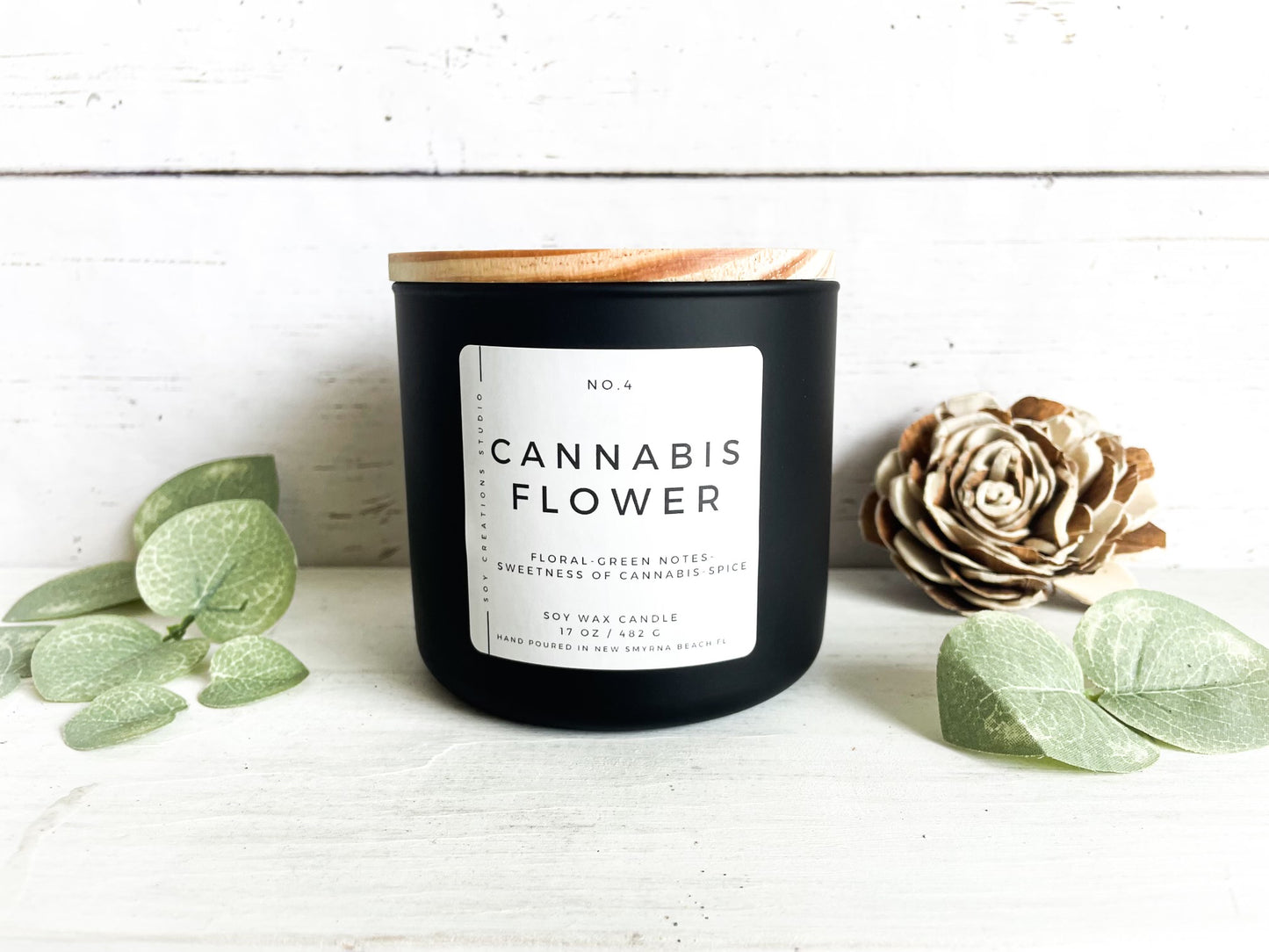 Cannabis Flower 3-Wick Soy Candle